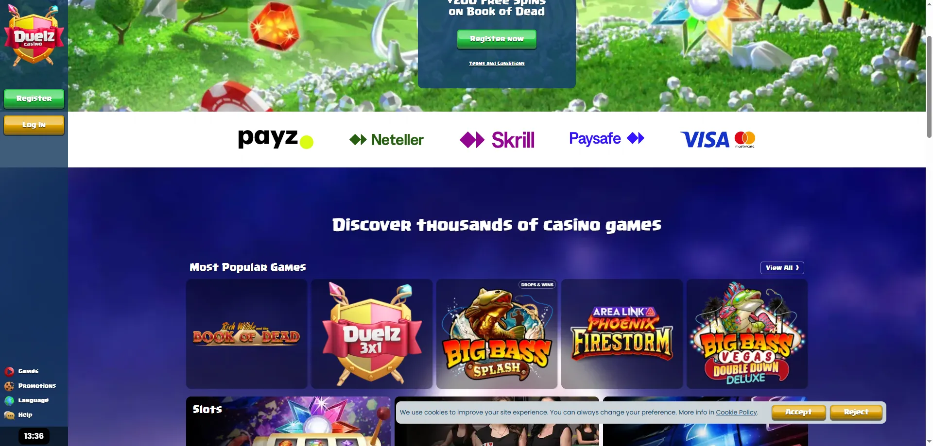 Duelz Casino metody płatności – depozyty i wypłaty bez opłat