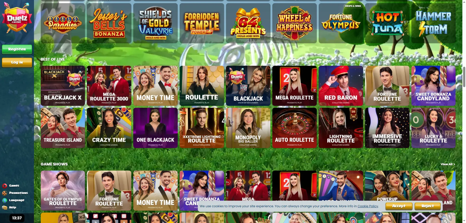 Duelz Casino kasyno na żywo – gry z prawdziwymi krupierami w HD